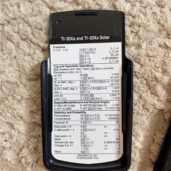Texas Instruments TI-30Xa Solar Calculator - Black and Green - Picture 3 of 8